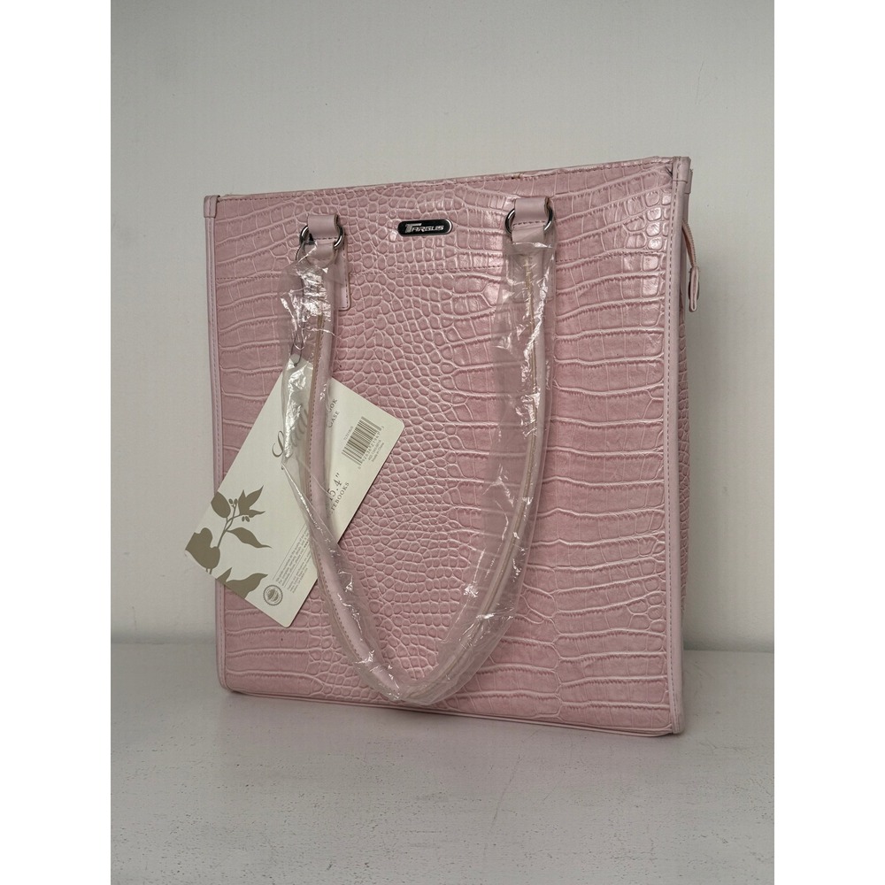 Targus Pink Croc Embossed Ladies Laptop Notebook Case Bag 15.4 TLT019US NWT